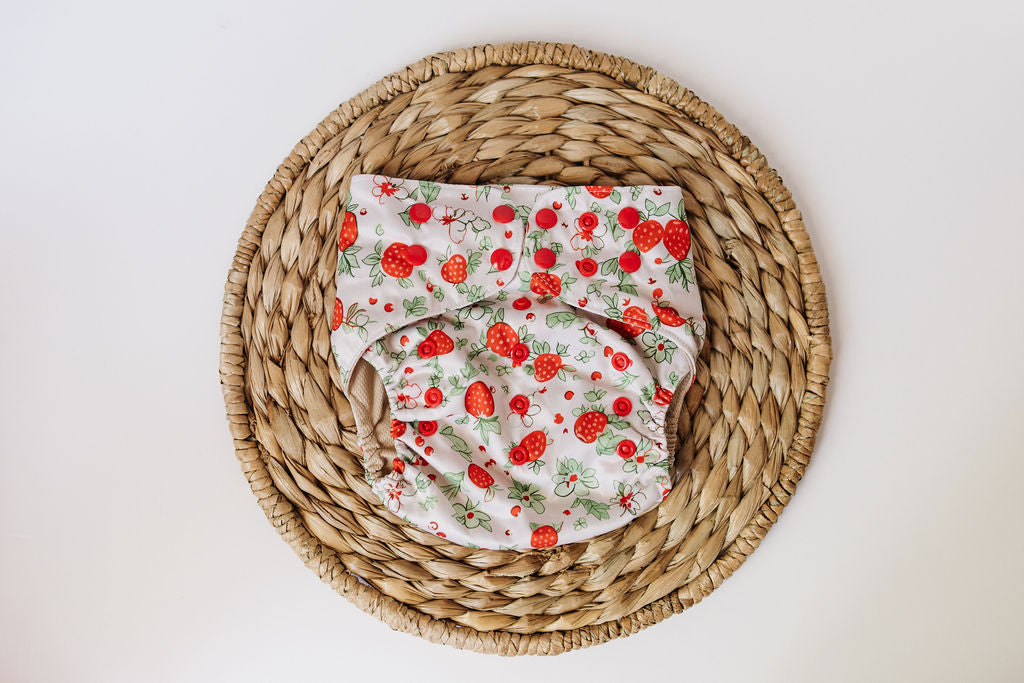 Strawberry Patch Reusable Cloth Pocket Diaper