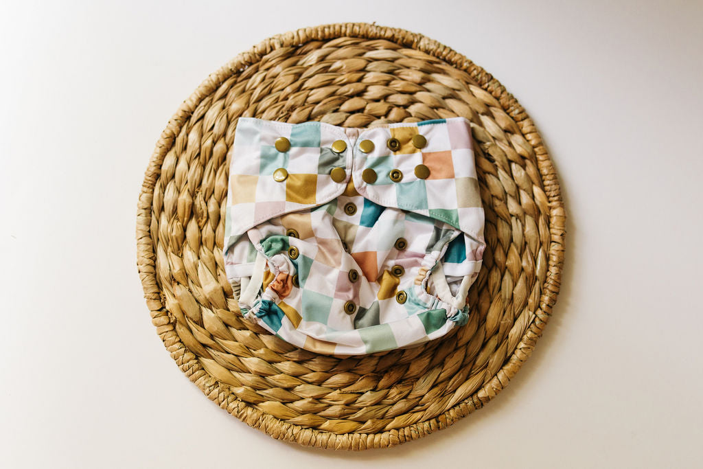 Earthy Checks Reusable Cloth Diaper Cover