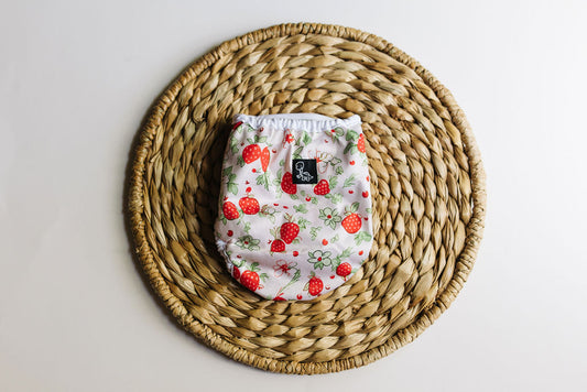Strawberry Patch Newborn Reusable Cloth Diaper Cover