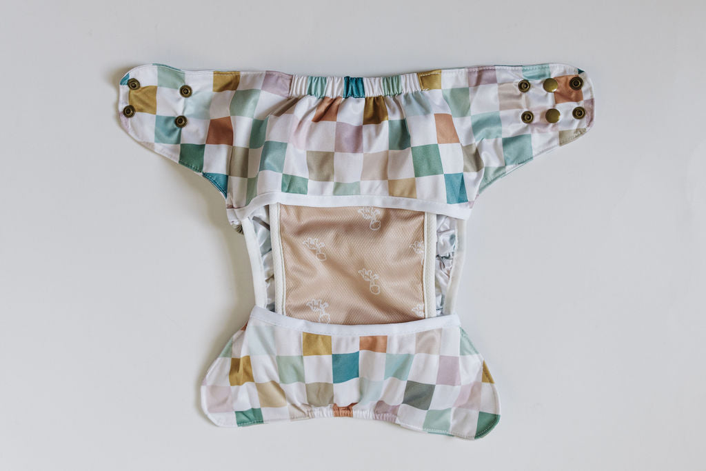 Earthy Checks Reusable Cloth Diaper Cover
