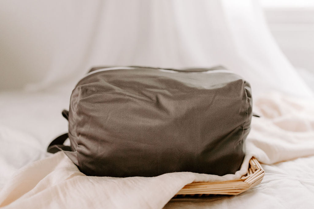 Korbin | Slate Reversible Water Resistant Diaper Pod / Travel Cube