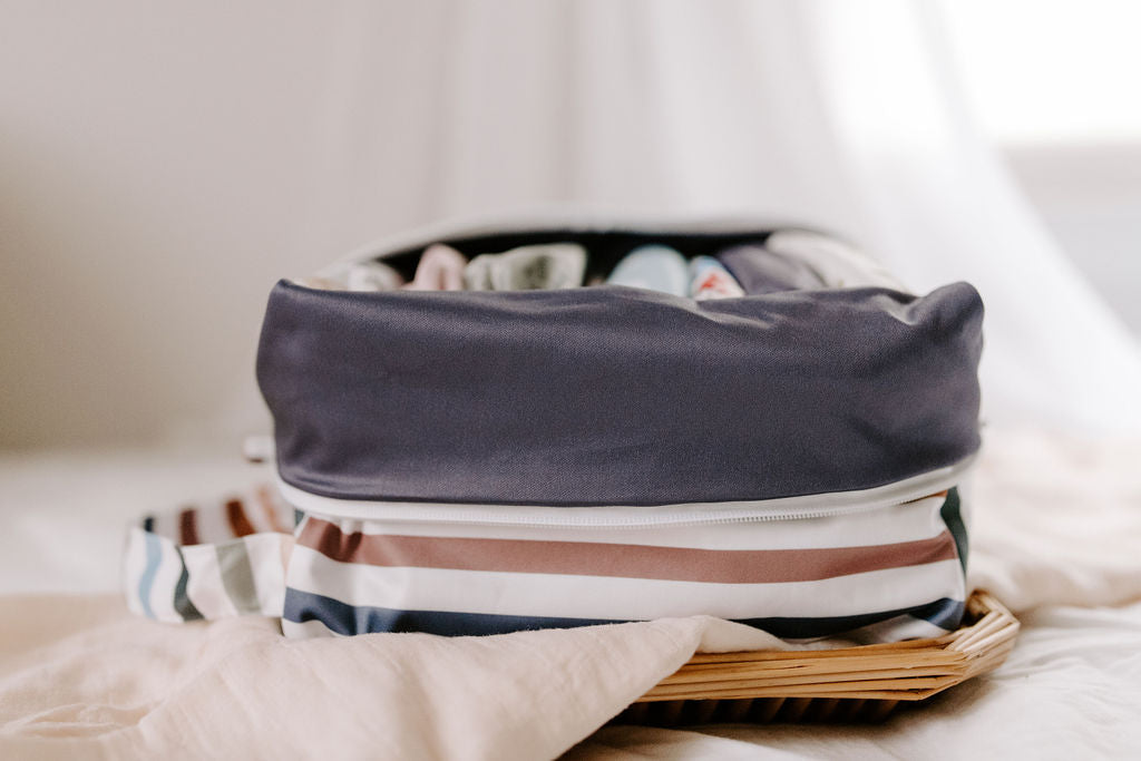 Beach Bum | Salem Reversible Water Resistant Diaper Pod / Travel Cube