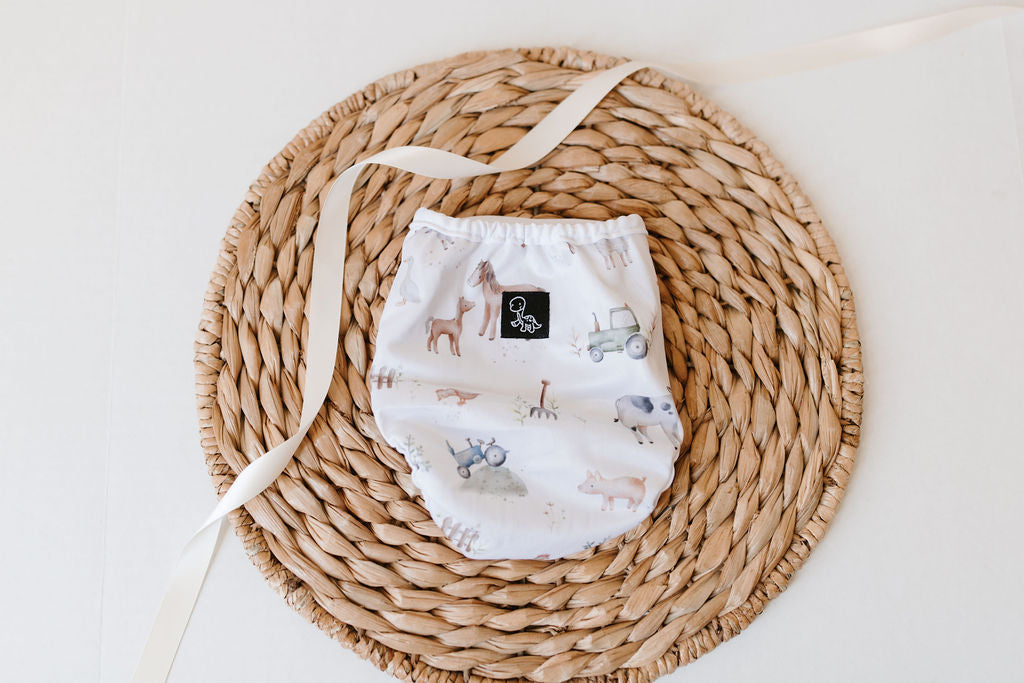 Farm Life Newborn Reusable Cloth Diaper Cover