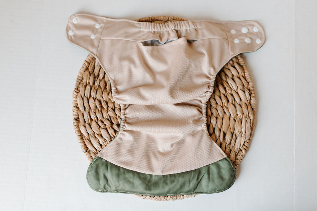 Olive Reusable Cloth Pocket Diaper