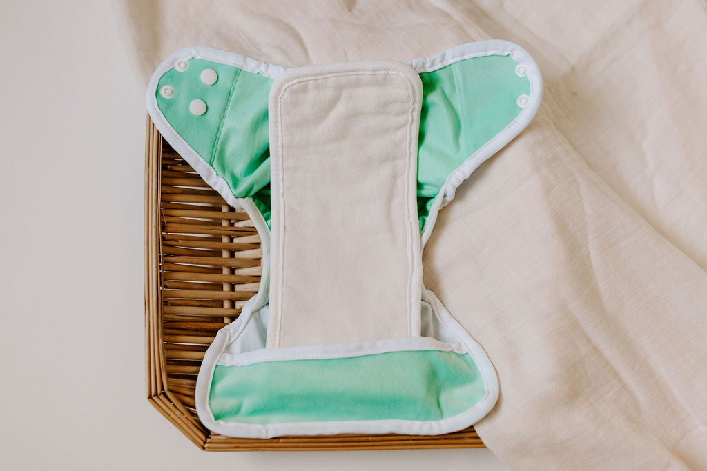 Green Velvet Newborn Reusable Cloth Diaper Cover