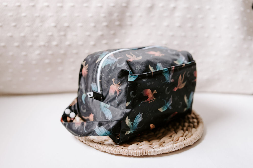 Caspian | Pine Reversible Water Resistant Diaper Pod / Travel Cube