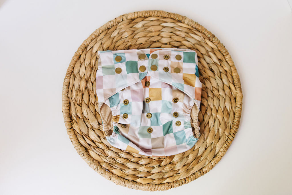 Earthy Checks Reusable Cloth Pocket Diaper