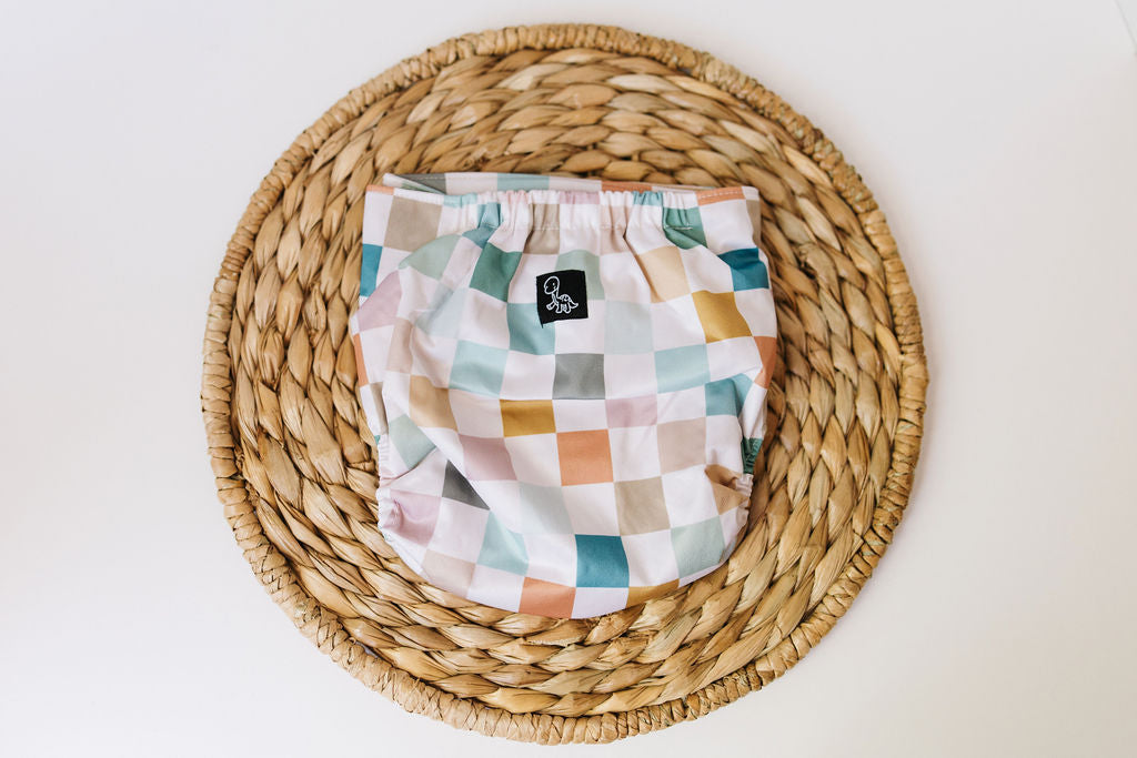 Earthy Checks Reusable Cloth Pocket Diaper