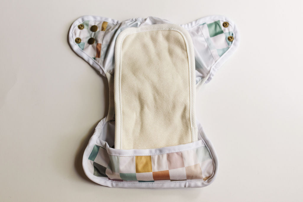 Earthy Checks Newborn Reusable Cloth Diaper Cover