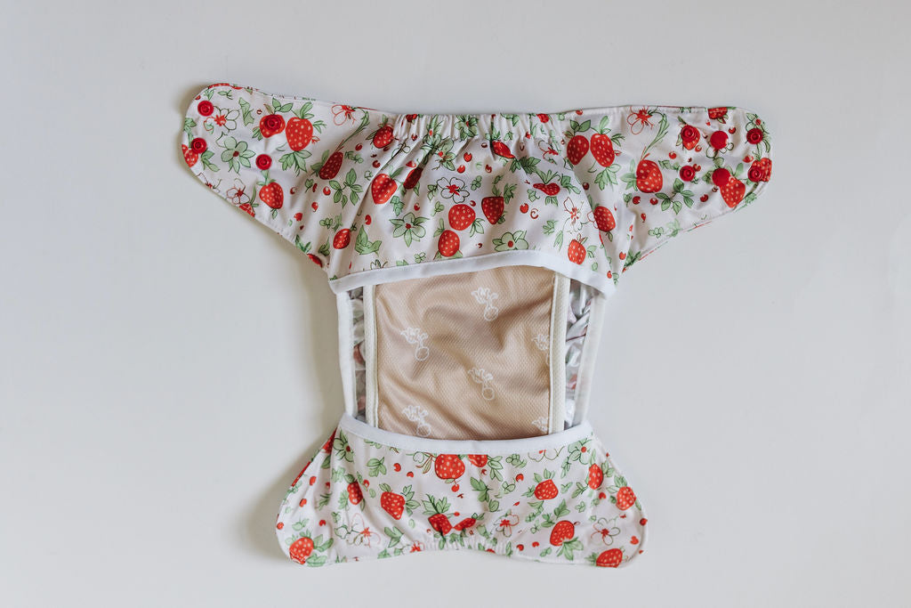Strawberry Patch Reusable Cloth Diaper Cover