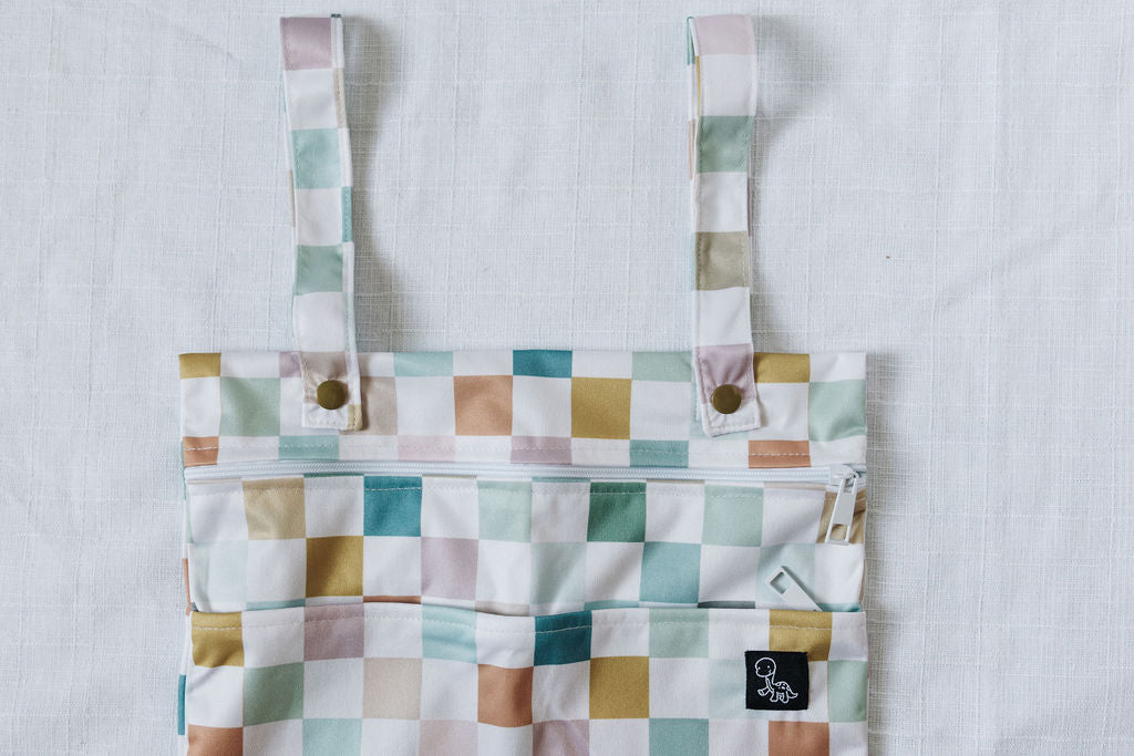 Earthy Checks Wet Bag