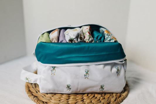 Deep Sea | Lucky Ducky Water Resistant Diaper Pod / Travel Cube