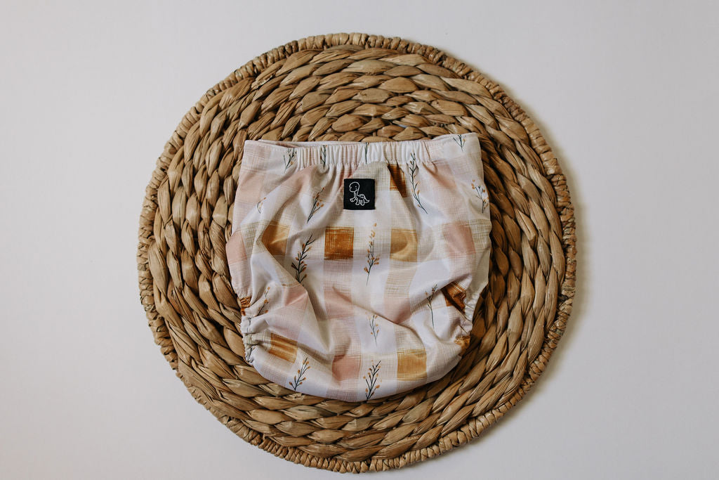 Gingham Garden Reusable Cloth Pocket Diaper