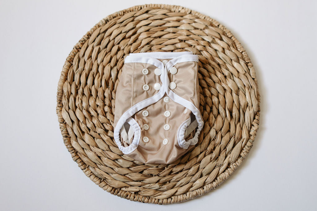 Toasted Oat Newborn Reusable Cloth Diaper Cover