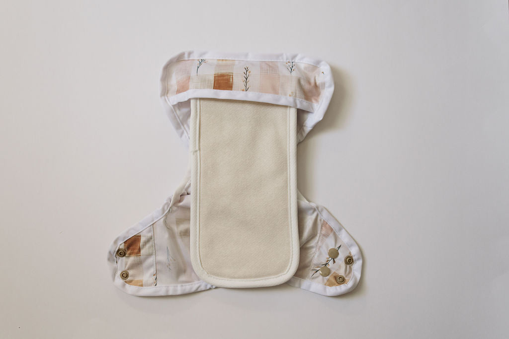Gingham Garden Newborn Reusable Cloth Diaper Cover