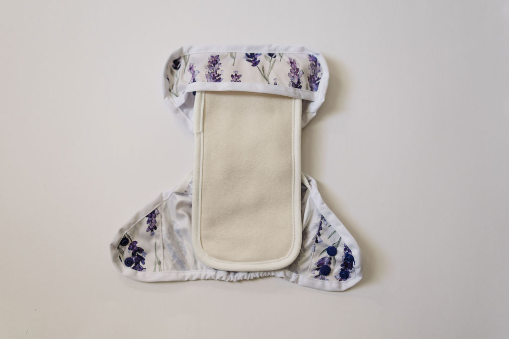 Lavender Fields Newborn Reusable Cloth Diaper Cover