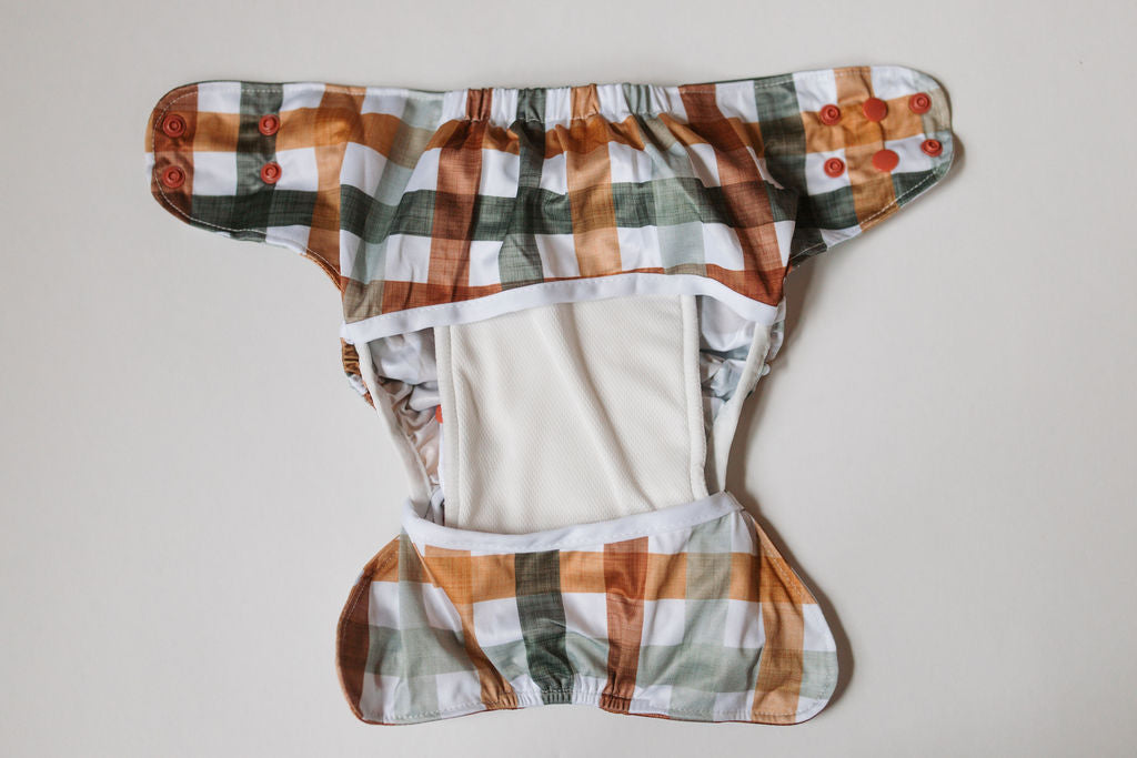 Gingham Reusable Cloth Diaper Cover