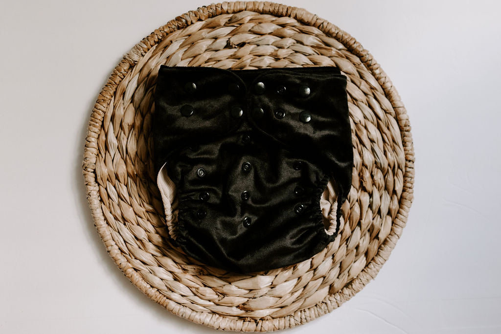 Black Velvet Reusable Cloth Pocket Diaper