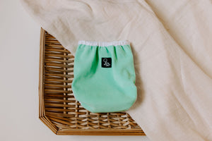 Green Velvet Newborn Reusable Cloth Diaper Cover