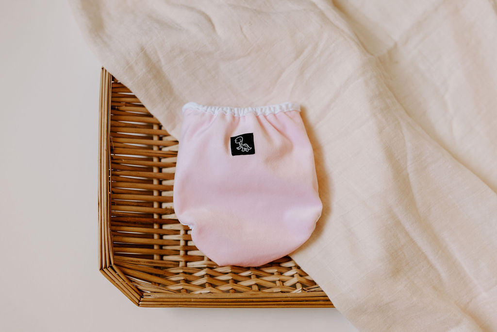 Baby Pink Velvet Newborn Reusable Cloth Diaper Cover