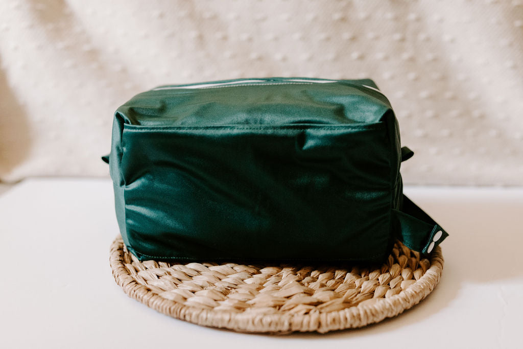 Aura | Emerald Reversible Water Resistant Diaper Pod / Travel Cube