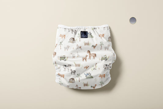 Farm Life Newborn Reusable Cloth Diaper Cover (Preorder)