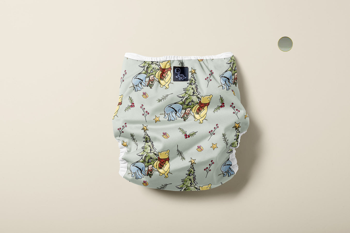 Classic Pooh's Christmas Newborn Reusable Cloth Diaper Cover