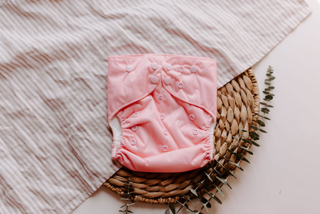Bubblegum Pink Reusable Cloth Pocket Diaper